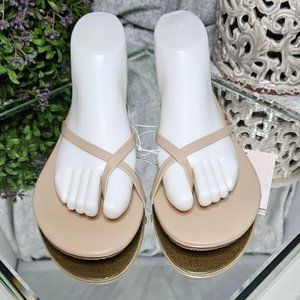 LC Lauren Conrad Nude Flip Flops - NEW